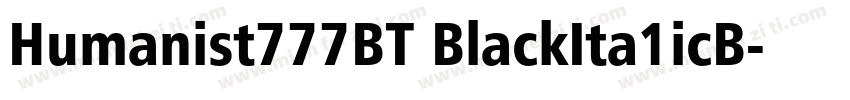 Humanist777BT BlackIta1icB字体转换